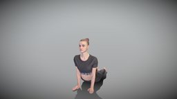 Beautiful young woman stretching 453