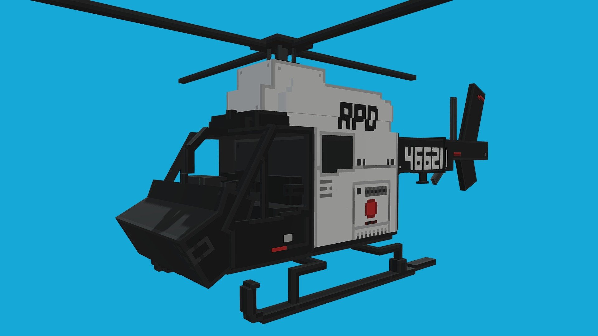 A Police chopper.


About the Project



Modelled and Textured by Sam McLaughlin (Bhuna)

Made in Blockbench




Contact Me
Available for Marketplace or Minecraft work





Follow me on twitter




Contact me on Discord: Sam McLaughlin#4095



Contact me by Email: samuelmclaughlin101@gmail.com
 - Police Helicopter - 3D model by Sam McLaughlin (@BhunaBoy) 3d model