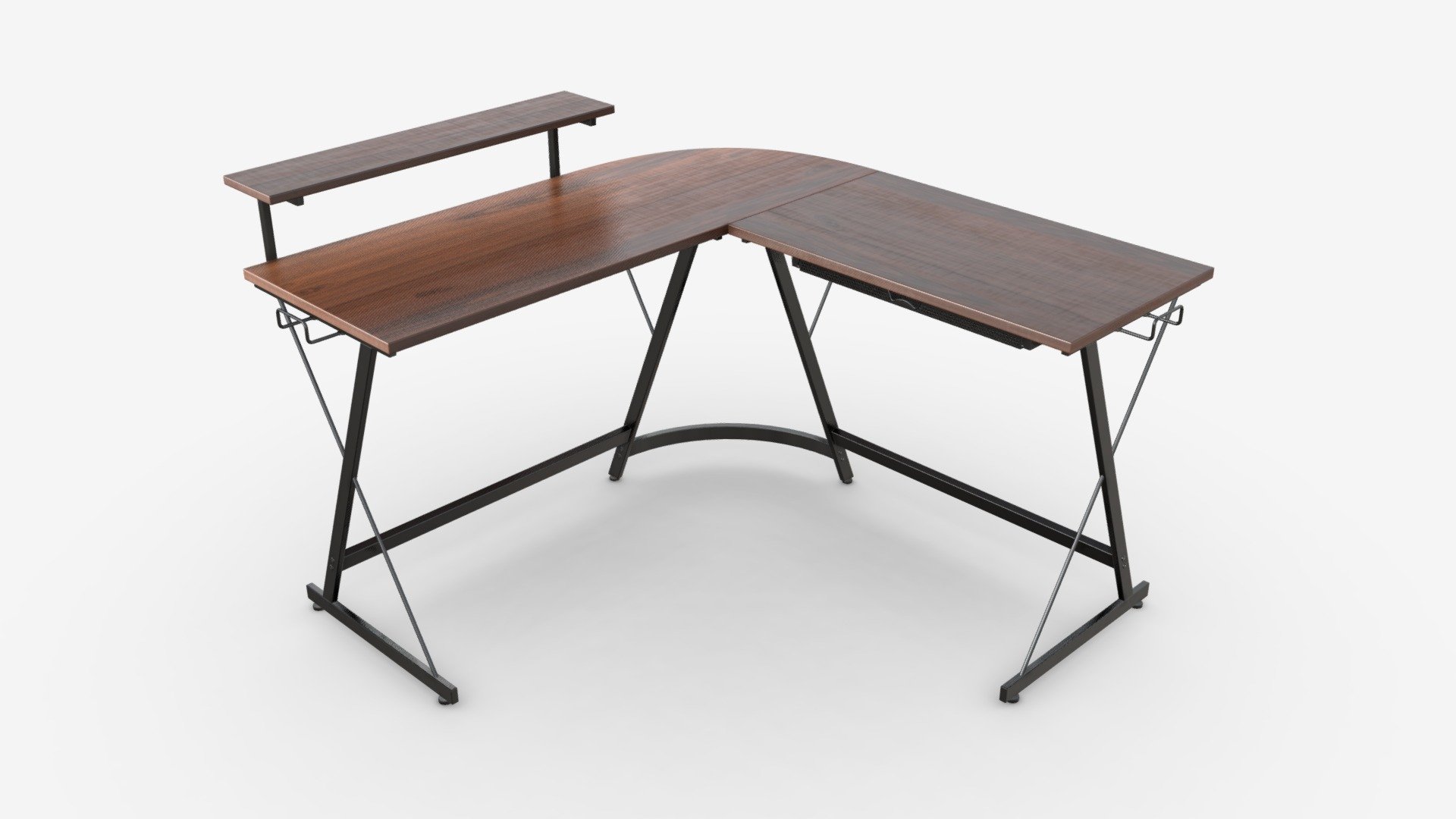 Desk with Monitor Stand Drawer - Buy Royalty Free 3D model by HQ3DMOD (@AivisAstics) 3d model