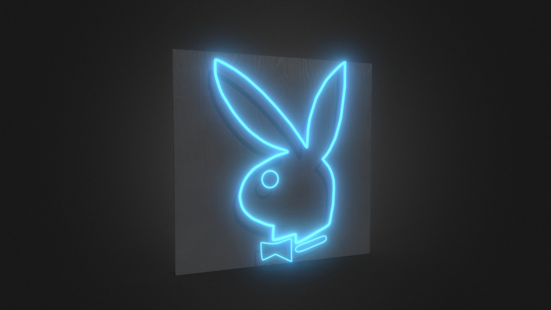 A simple neon Playboy logo - Neon Playboy Logo - Download Free 3D model by Maximo Espiro (@MaximoEspiro) 3d model
