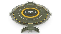 Circular Military Helipad realtime, aluminum, spatial, round, game-ready, heliport, circular, helipad, unity-asset, virtual-reality, metaverse, military-base, flight-simulator, lowpoly, augmented-reality, army-base, helicopter-landing-pad, building-helipad, helicopterpad, noai, helideck, helicopterlandingpad, helipadmodel, helipad-model, helicopter-game, rooftop-helipad, helicopter-airport, helicopter-simulator, helicopter-flight-simulator, gta-mod, uneal-asset, pbr-specular-workflow, helicopter-building, helicopter-tower, helitower, army-outpost, military-helipad, army-helipad