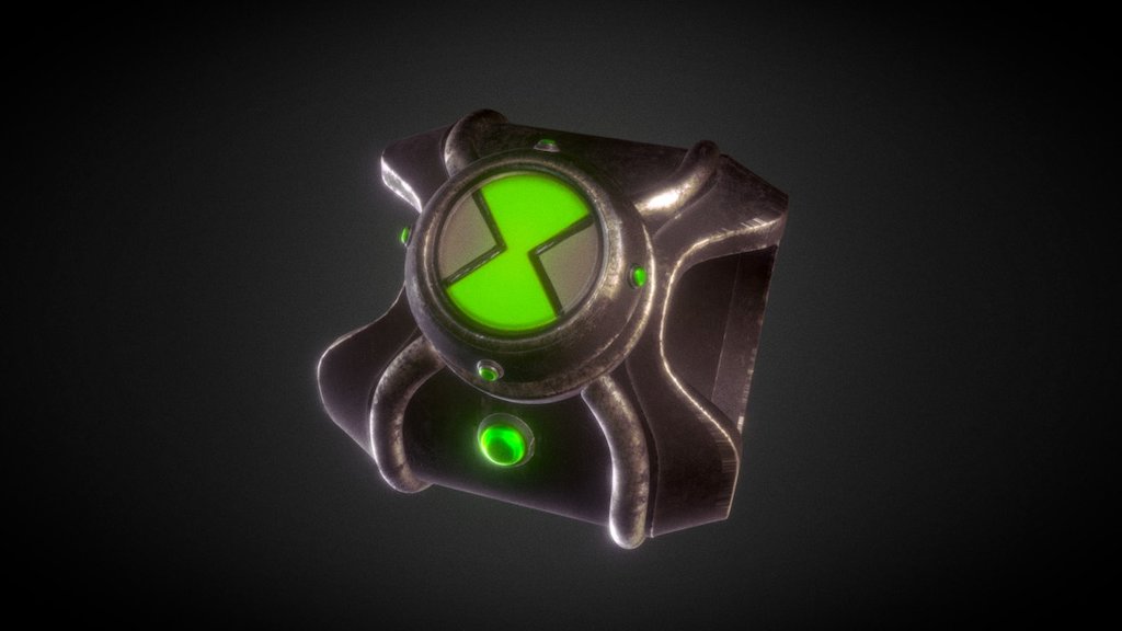 I was trying out substance painter for the first time - Ben 10 Omitrix - 3D model by zuquiel 3d model