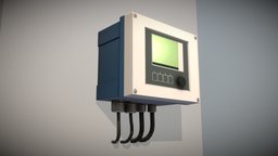 Wall Module Control Element 2 (Low-Poly) switch, electricity, display, blender-3d, control-panel, schaltkasten, kasten-2, electricity-display-control-element-2, control-element-2, wall-module, wall-module-control-element-2-low-poly