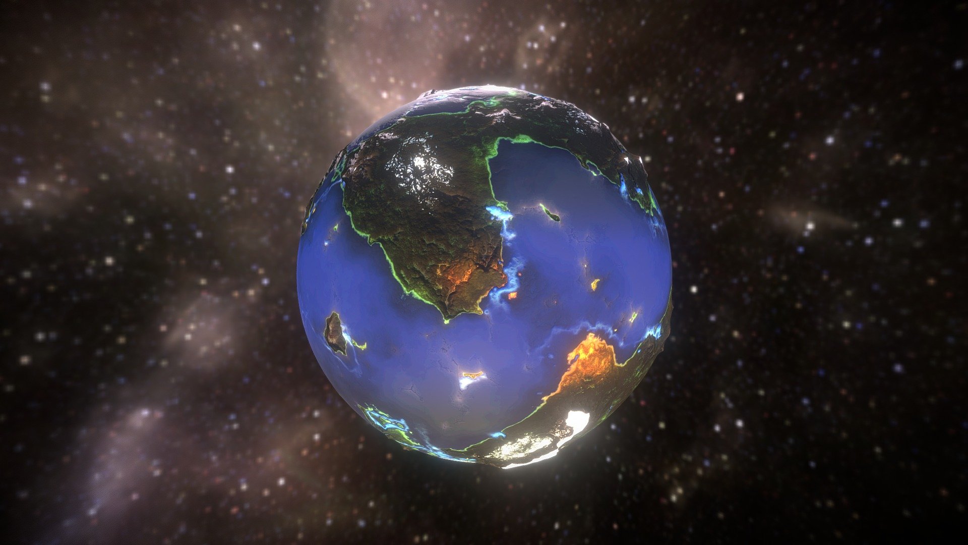 Omega Planet - 3D model by klrxyz 3d model