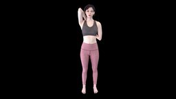 Female Scan body, fitness, bodyscan, exercise, engine, woman, anatomical, yoga, photogrammetry, asset, model, female, human, person, noai, human-engine