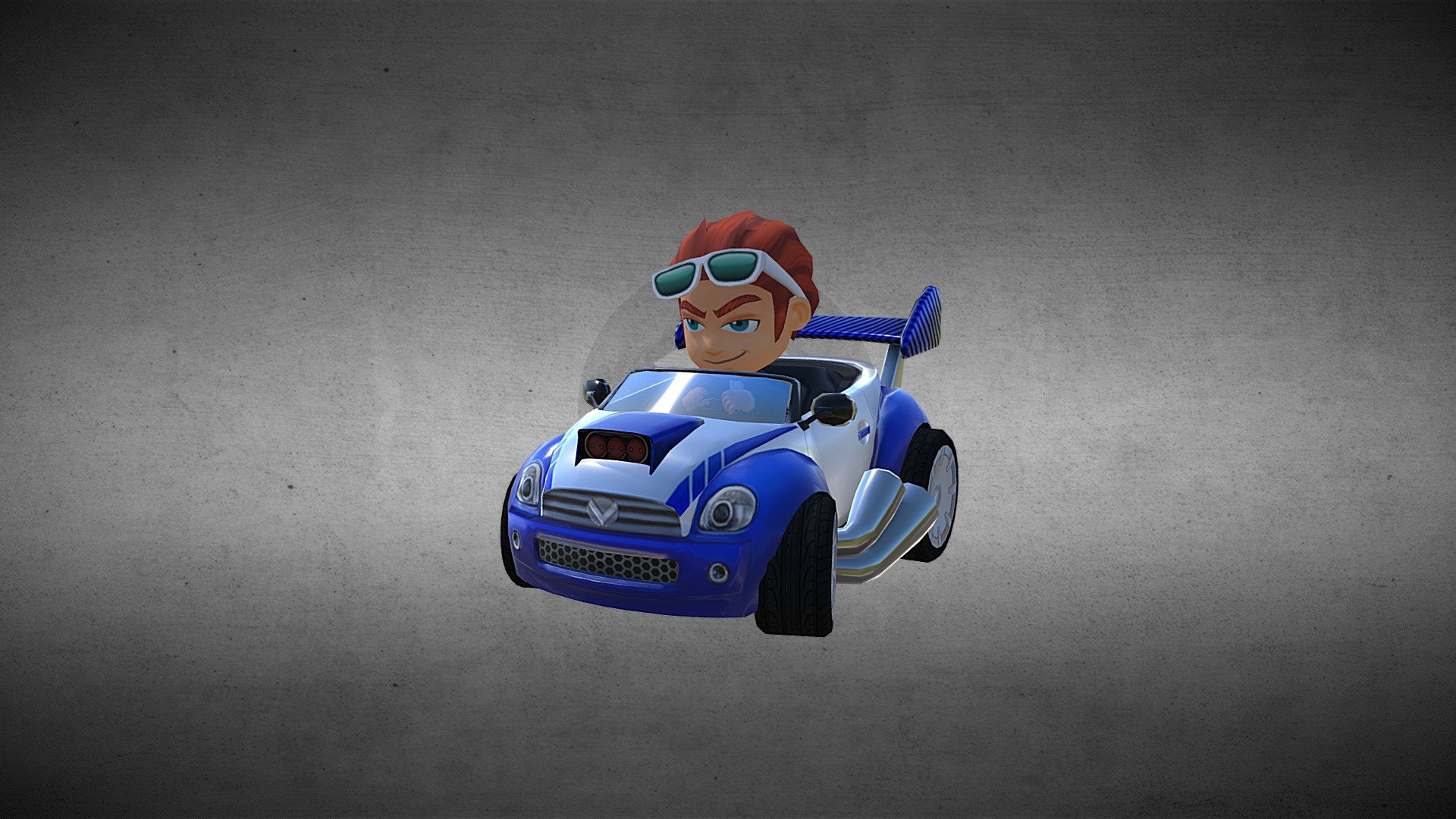 3D model with character showing vehicle upgrades - Mini Bee - 3D model by Zimster 3d model