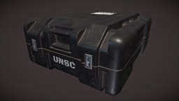 UNSC Ammo Crate crate, ammobox, gap2018-2019, low-poly, game
