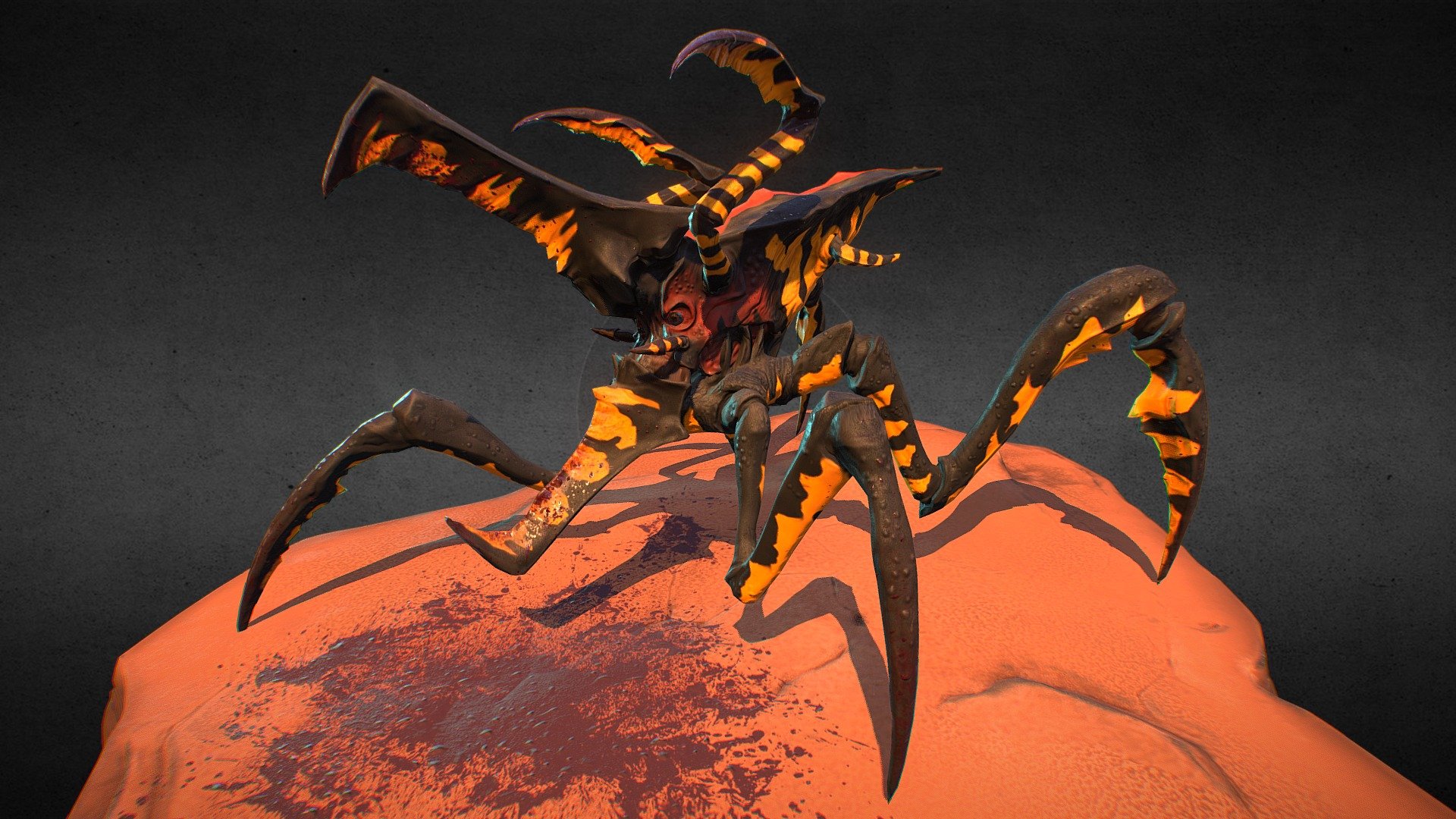Fan art I did of the Arachinid creature from the film Starship Troopers 3d model