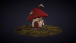 Stylized mushroom house