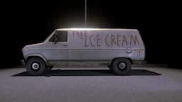 Ice Cream Truck Challenge van, creepy, rusty, grunge, weird, kidnapper, icecreamtruckchallenge, strangler, substancepainter, 3dsmax, vehicle, car, horror
