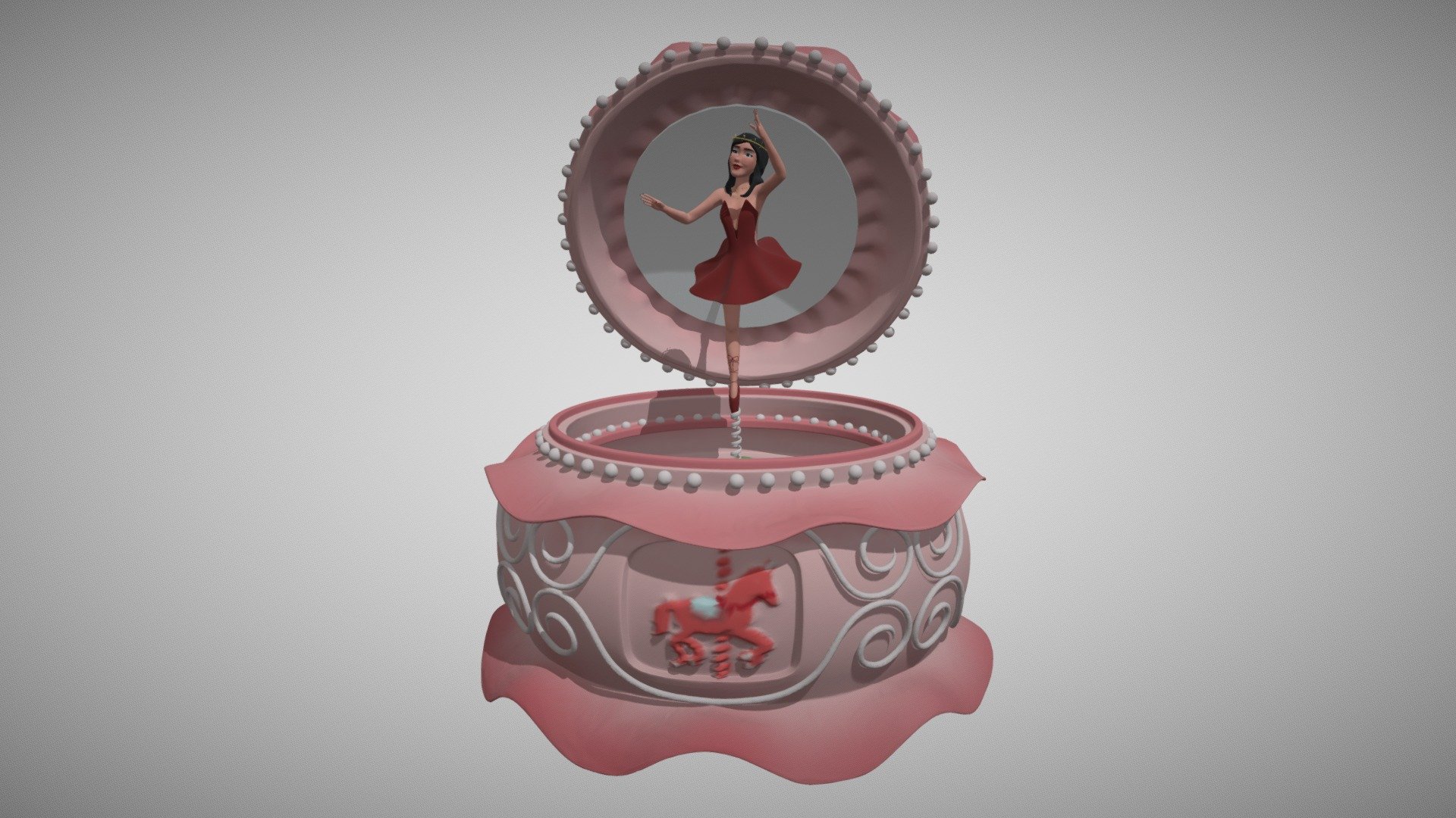 Once upon a music box&hellip; - Ballerina Music Box - 3D model by oanamariart 3d model