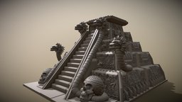 Aztec Pyramid stl, ancient, pyramid, 3dprintable, cultural, mayan, aztec, 3dprinting, box, jwellery, maya, 3d