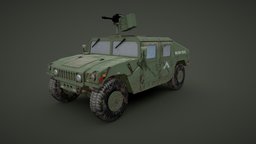 Humvee military police gulf war police, truck, textures, army, materials, humvee, hummer, united, marines, states, blindado, gulf, mrap, 3d, pbr, model, military, war, download