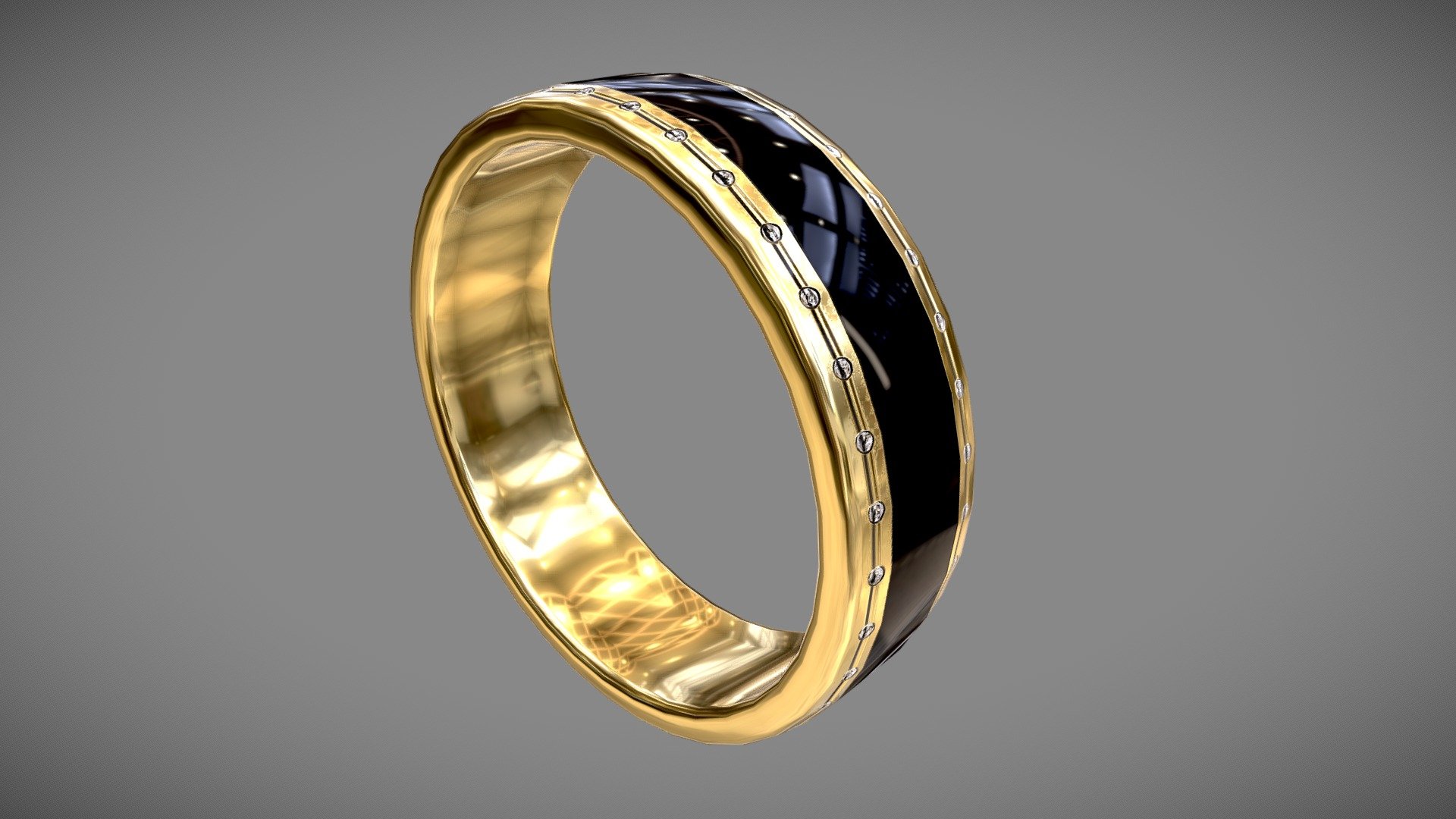 Gold ring with black jewel stripe, surrounded with small diamond stones. The model is low-poly, great to be used as a collectible, souvenir or source of power and skills in RPG games, and can also be used as a small decoration in scenario renders.

Anel de ouro com faixa de joia preta, rodeado com pequenas pedras de diamante. O modelo é low-poly, ótimo para ser usado como colecionável, souvenir ou fonte de poder e habilidades em jogos de RPG, podendo também ser usado como pequena decoração em renderizações de cenários.

Included in the File:​Base Color, Normal Map, Roughness Map, Metallic Map, Height Map, .OBJ, .FBX, .DAE and .3DS archive

Textures ins 2048px and 4096px.

Please leave your assessment and suggestion, this is very important for us to continue making assets. Exclusive customizations by direct on Instagram @carlbon_3d Thanks! - Blackstripe Ring Low-Poly - Buy Royalty Free 3D model by Carlbon 3D (@3DCarlbon) 3d model