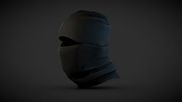 Mask hat, cloth, clothes, lowpoly, free, black, gameready