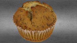 MfnPppy01 food, flat, paper, top, bottom, hot, poppy, baked, seed, sugar, tasty, flour, treat, muffin, butter, muffins, wrapper, yummy, unwrapped, plump, muffin-top