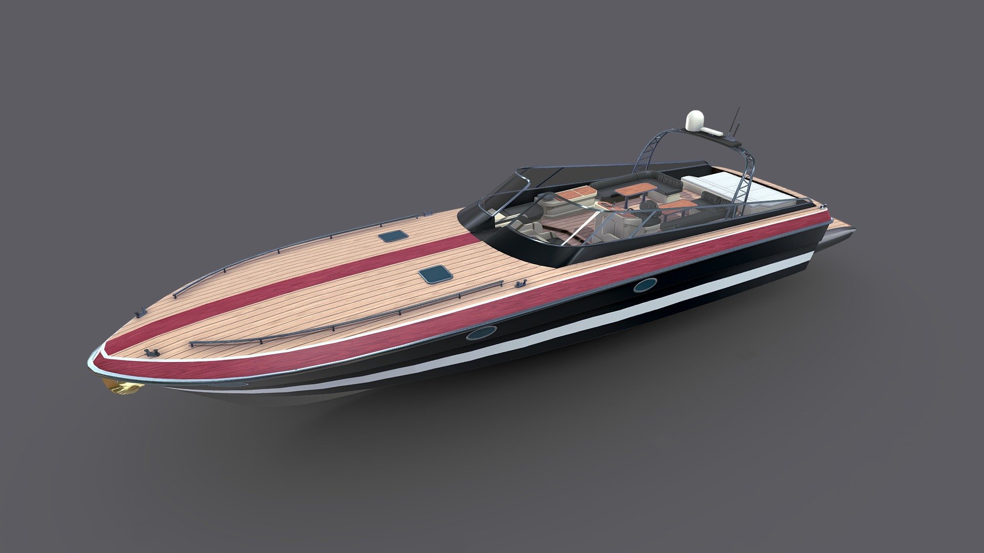 Luxury Boat




-Low-poly ready to use in Games, AR/VR (26884 Tris)

-Textures are in PNG format 4096x4096 PBR metalness 3 set.

-Files unit: Centimeters

-Available formats: MAX 2018 and 2015, OBJ, MTL, FBX, .tbscene.

-If you need any other file format you can always request it.

-All formats include materials and textures.
 - Luxury Boat PBR - Buy Royalty Free 3D model by MaX3Dd 3d model