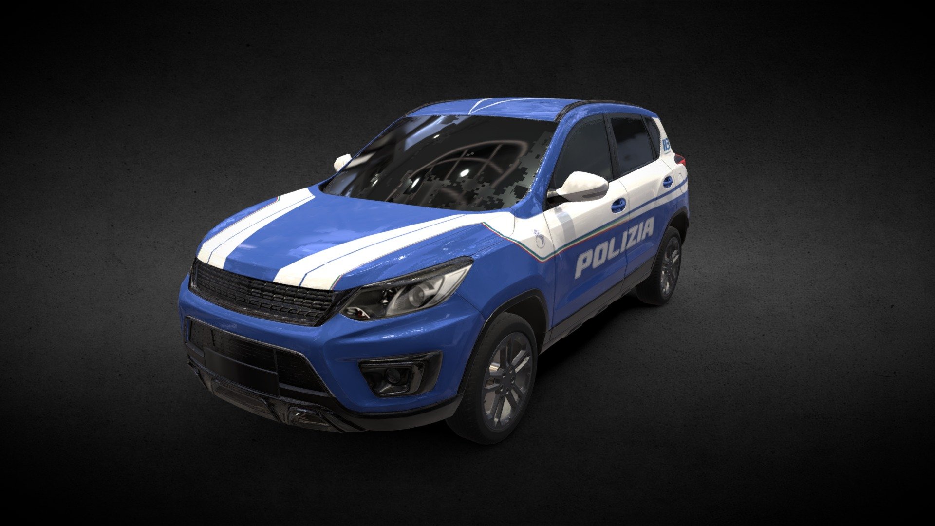 Suv Polizia di Stato - 3D model by produzionedb 3d model