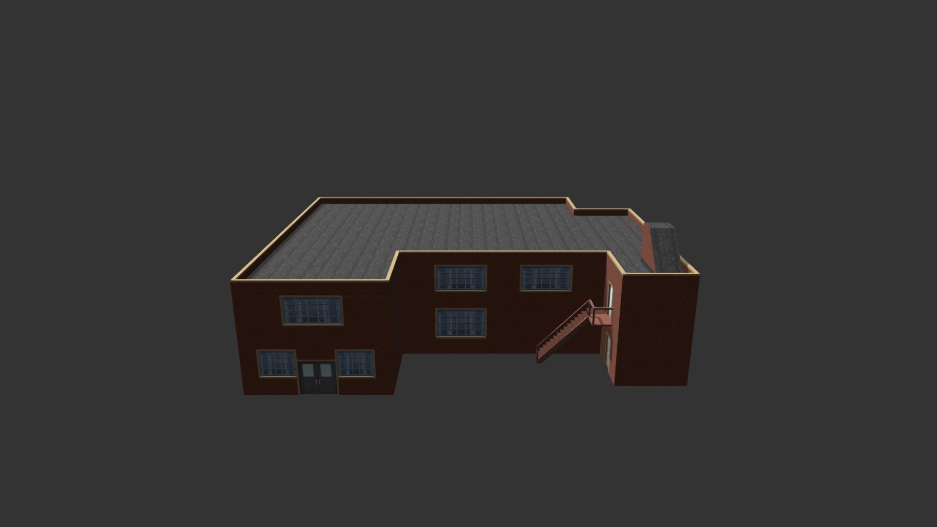 Factory Building 33

A low-poly 3d model ready for Virtual Reality (VR), Augmented Reality (AR), games and other real-time apps.

This model is based on a real life building and uses 1068 triangles (573 polygons) and 6 materials.

Scaled to a default scale of 1 unit = 1 meter

This set comes with :

Model files in 3DS format files (.3ds) 
Model files in FBX format files (.fbx) 
Model files in OBJ format files (.obj &amp; .mtl) 

Textures : 
Diffuse Maps 
Normal Maps

All Textures are preloaded on the materials and prefabs so this prop is ready to be dropped in to any of your scenes.

Optimised for game engines but can also be used in any 3d package 3d model
