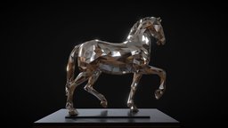 Deco Horse modern, math, prop, deco, decorative, statue, cc0, art, scifi, horse, animal, decoration