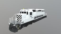 EMD-SD40 Diesel Electric Locomotive train, locomotive, transport, railway, free3dmodel, vehicle