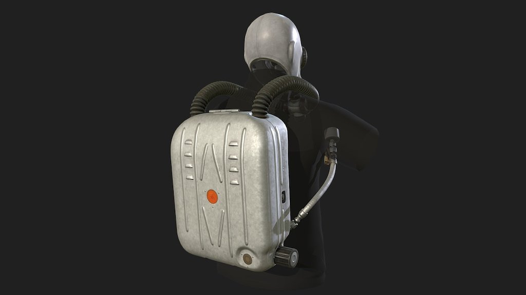 Russian Gas Mask KIP 8 Rebreather.

made for “Stalker Online” http://stalker.so/

See also:

https://skfb.ly/SWC6 - KIP-8 gas mask (2016) - 3D model by goldengrifon 3d model