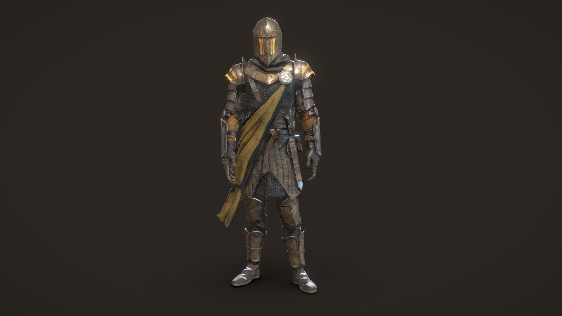 This is a Medieval Knight Character ready to use in a videogame. You can buy it and if you need something like sword or anything else, please ask me and I will help you! - Medieval Knight Character - Game Ready - Buy Royalty Free 3D model by Giuseppe Buscio (@giuseppebuscio) 3d model