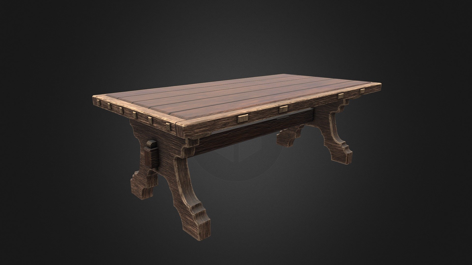 Simple  wooden table for scene or game project.
(game ready asset)

Rev 1.1 (reuploaded to correct a glitch to the mesh been empt)

Tris: 4.538




Textures 2k

PBR Material.

No internal or hidden geometry.

Hand painted.

Free for use on any personal or commercial project.

If you need a personal customization please let me know in the comments.
Don't forget to check out our other uploads.

You can support our work purchasing one of our items.
Link in the bio 3d model