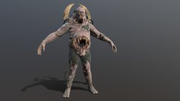 Mutant 7 beast, people, hunter, mutant, game-ready, game-asset, game-model, game-character, low-poly-art, pbr-texturing, character, monster, animated, sci-fi-fy