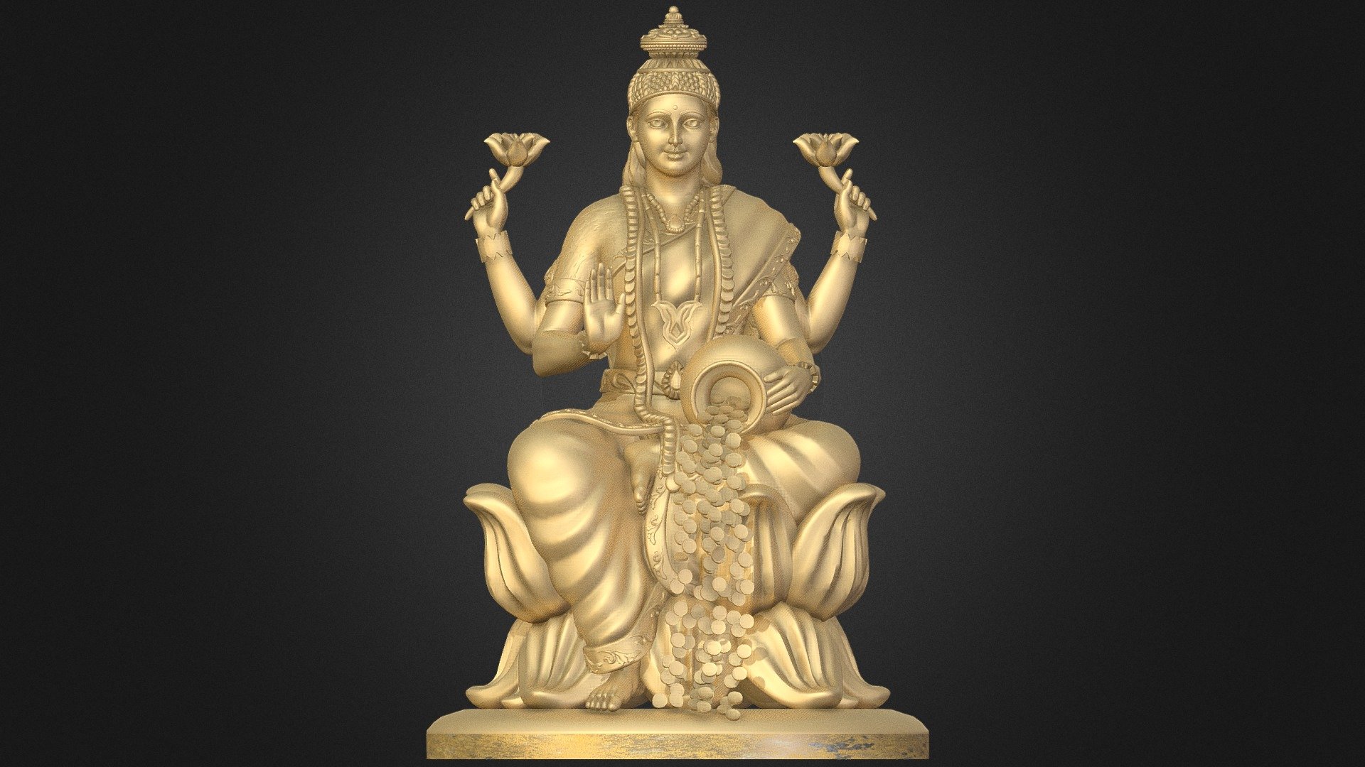 She is the goddess of wealth, fortune, power, beauty, fertility and prosperity, and associated with Maya (&ldquo;Illusion