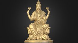 Lakshmi Devi indian, god, goddess, devi, hindu, murti, lakshmi, laxmi, gold, noai