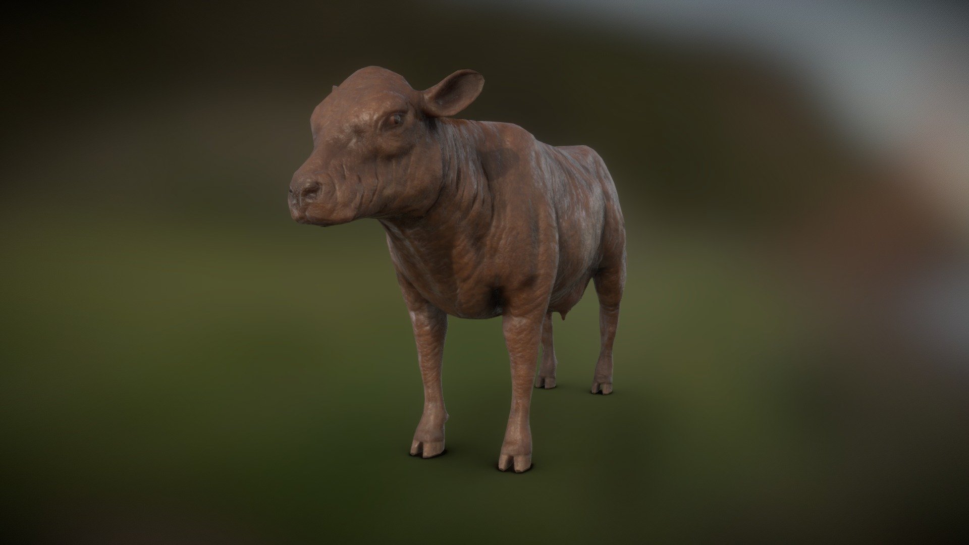Cow
With multiple horns

Alternate skin textures available for all your cow purposes
(To add spots to skin, add a 3d triplanar perlin noise screen layer in your shader)

1 + 4K textures included
Additional Curvature and Displacement maps included
Some maps  more effective than others (see&gt; Anisotropy as Sheen)

High poly mesh available upon request - Cow - Buy Royalty Free 3D model by benbeauart 3d model