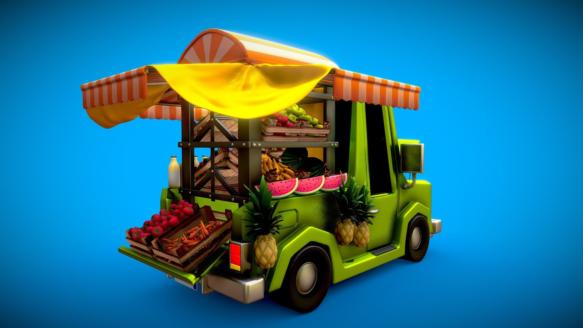 Cartoon Pickup Truck modeled in Blender 3.1

Total Faces: 724,239
Total Verts: 726,363
Total Tris: 1,442,308 - Cartoon Pickup Truck - Buy Royalty Free 3D model by Toon Goo (@toongoo) 3d model