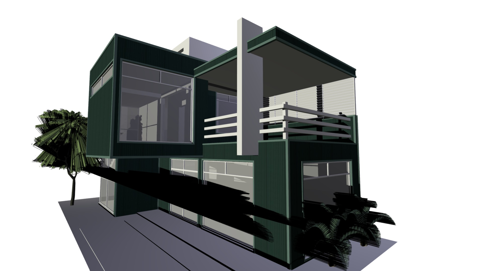 Design prototype for a house made out of containers - Container House - 3D model by arq_gcgt 3d model
