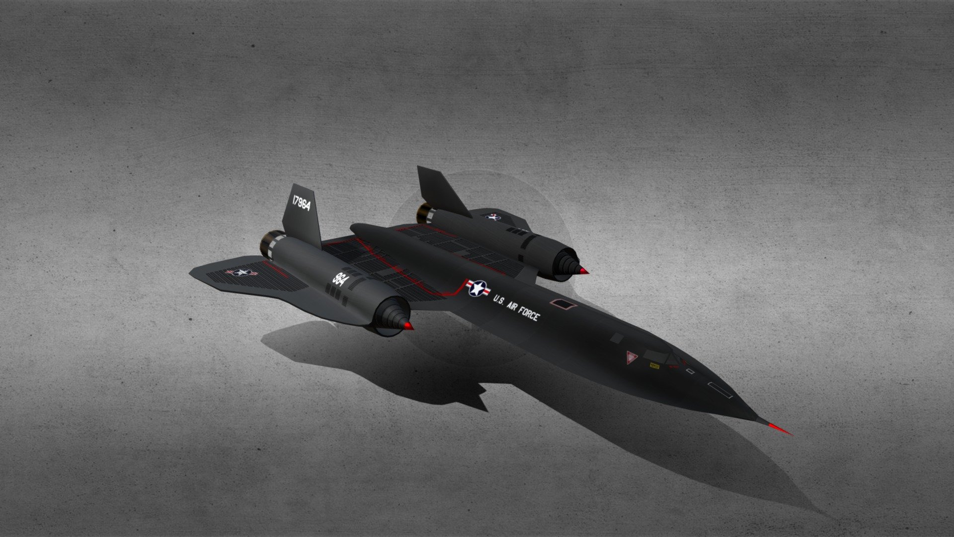 low poly - SR-71 spyplane - 3D model by Chad Brocker (@cbrocker) 3d model
