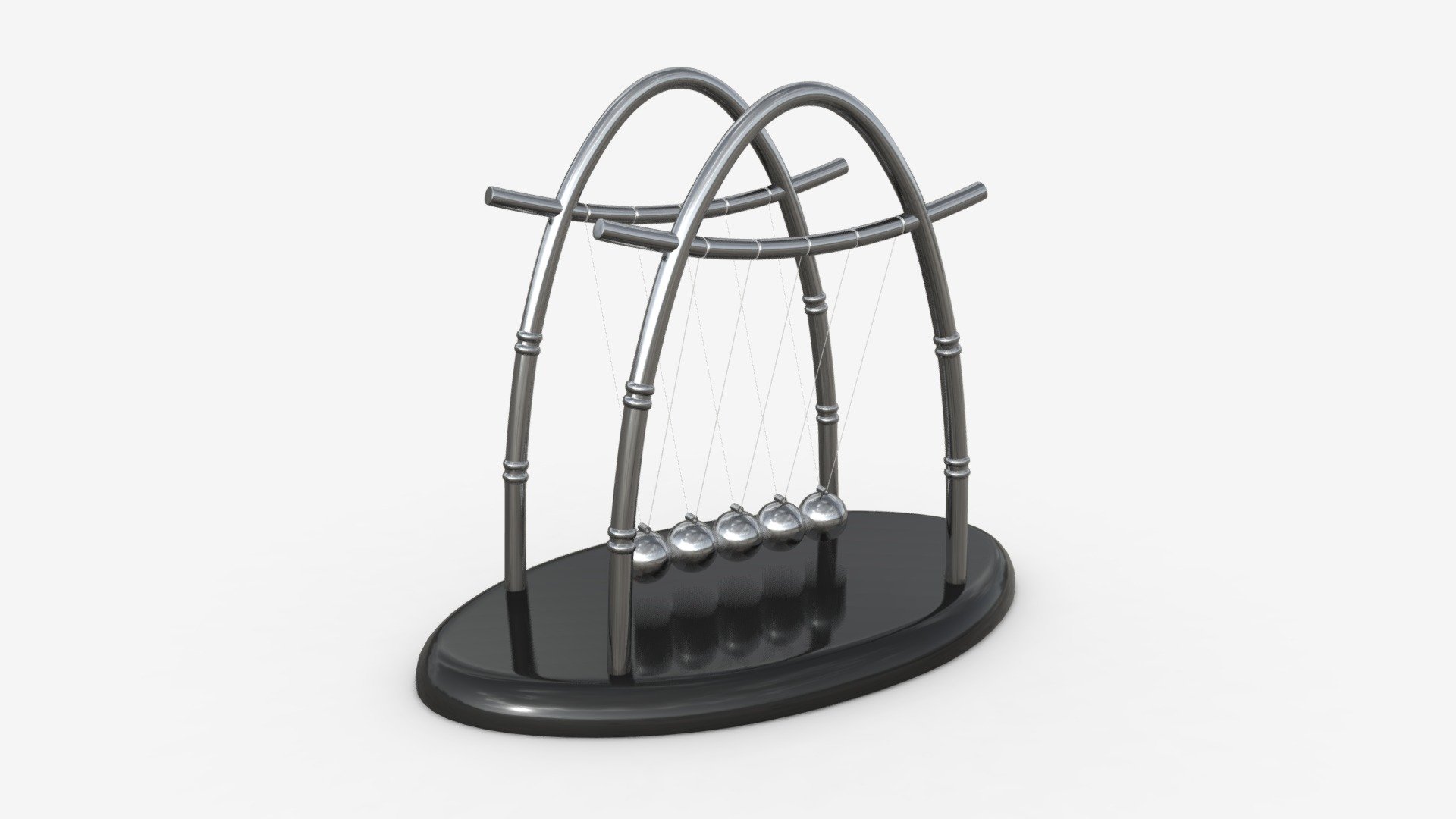 Newton Cradle Balance Steel Balls 02 - Buy Royalty Free 3D model by HQ3DMOD (@AivisAstics) 3d model