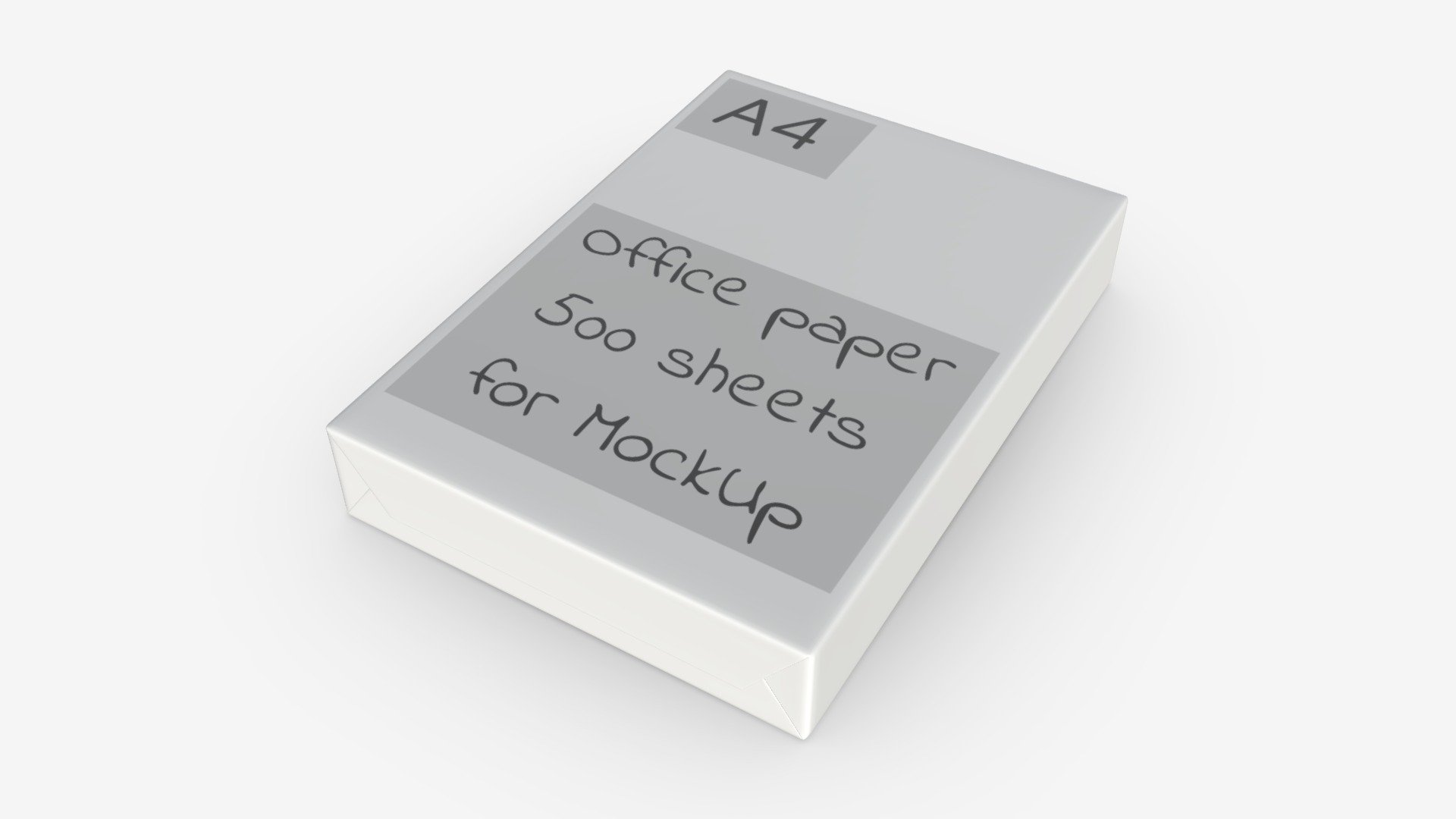 Office paper A4 500 sheets ream - Buy Royalty Free 3D model by HQ3DMOD (@AivisAstics) 3d model