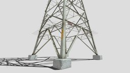 Transmission Tower tower, power, electricity, resistor, transmission, resistance, voltage, substancepainter, substance, lowpoly, 275000