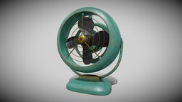 Vornado Vintage Fan wind, rotate, fan, mechanical, cooler, vintage, conditioner, electricity, electronic, hot, windmill, cold, spin, blower, blow, vornado, air, animated, gameready