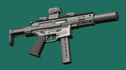 B&T SMG SD 9 mm. Luger rifle, m4, carbine, ar15, pistol, sbr