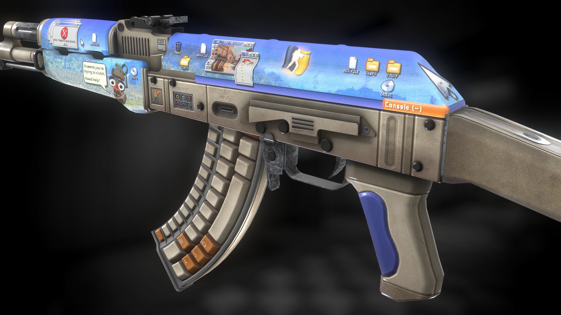 AK-47 | Point-And-Click - Download Free 3D model by Liam Moffitt (@divadan) 3d model