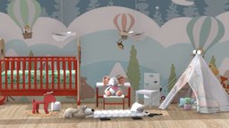 Baby room room, kids, bed, toys, furniture, babe, interior-design, design, bethroom