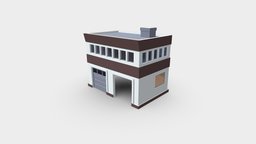 Fire Station (Low Poly) apartments, buildings, floor, bulding, apartment, game-art, cityscene, emergency, firestation, places, fire-station, game-assets, architecture, low-poly, game, city, city-props, city-assets, firestationasset, firestationprops, fire-station-building