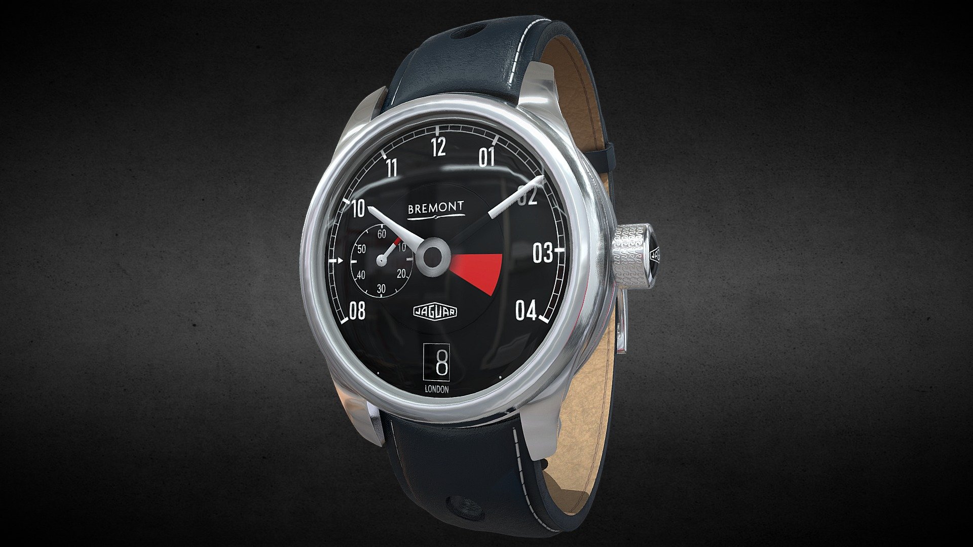 Awesome stainless steel BREMONT JAGUAR MKI Watch․
Use for Unreal Engine 4 and Unity3D. Try in augmented reality in the AR-Watches app. 
Links to the app: Android, iOS

Currently available for download in FBX format.

3D model developed by AR-Watches

Disclaimer: We do not own the design of the watch, we only made the 3D model 3d model