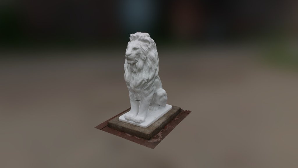 Lion statue - 3D model by JBWebb 3d model