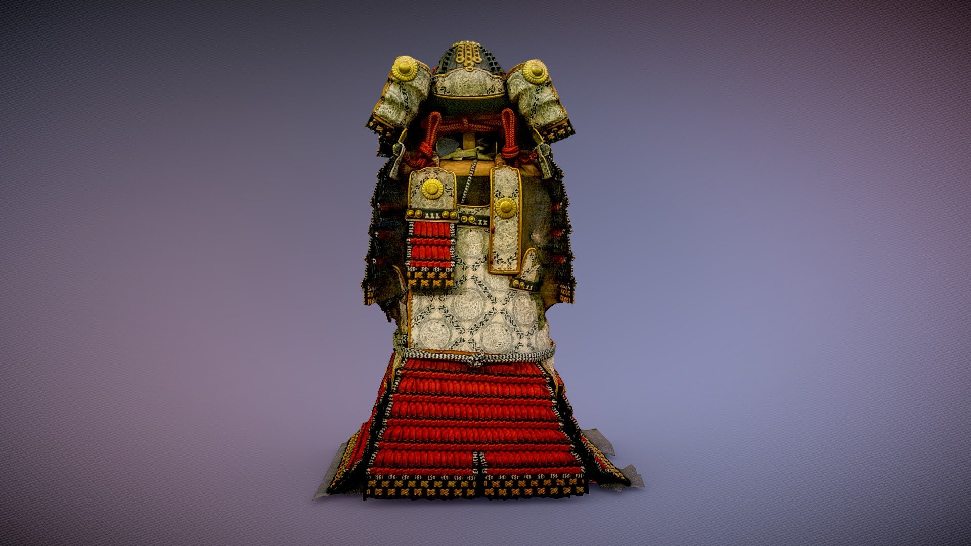 Armor replica made in 1937 from a 12th armor at the Mushashi Mitake Shrine Tokyo - Ō-yoroi Samurai Armor photogrammetry scan - 3D model by Miguel Bandera (@miguelbandera) 3d model