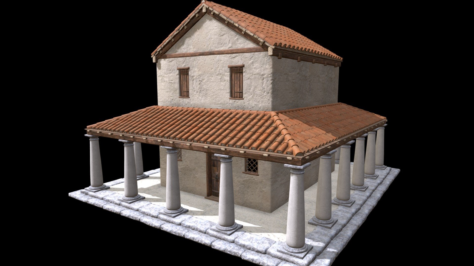 Another pretty old greek house models that I just finished today :).

Texture are in Pbr workflow (COLOR, ROUGH and NORMAL). 2k - 1k

Due to some constraints export, some vertices can be disconnected. if this is the case, you just need to select all vertices, make a Merge operation with a minimal Treshold like 0.0001 values. 

Hope you enjoy :) ! - House Greek #8 - Buy Royalty Free 3D model by The Ancient Forge (Svein) (@svein) 3d model