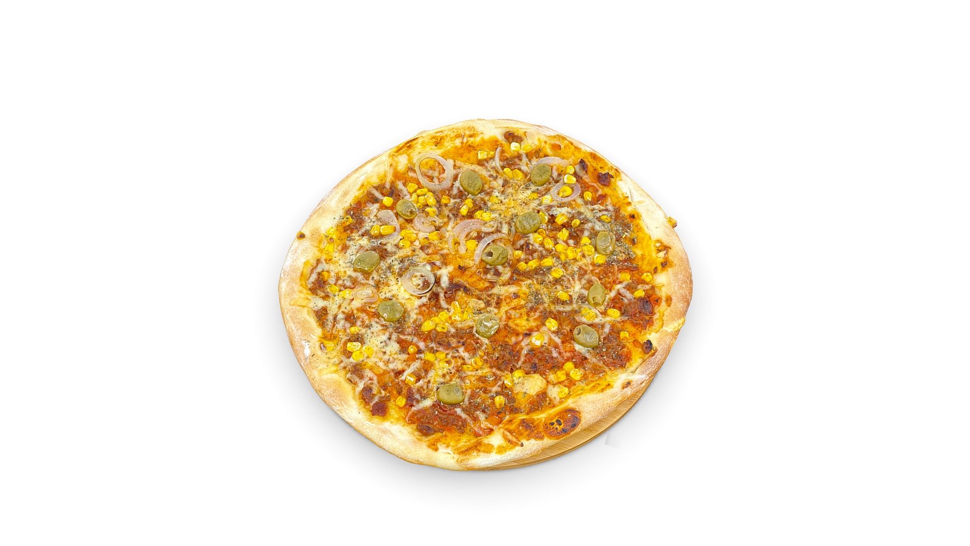 Bolognese Pizza with bologense sauce, corn, onion, olive, oregano, cheese. This is a homemade pizza dough, softer and crispier in compared to my previous pizza. 

more info:




View my Metaverse/AR/VR recipes on. Zoltanfood

Support me on. Patreon

Find me on. Opensea
 - Bolognese Pizza - 3D model by Zoltanfood 3d model