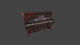 Old Vintage Piano music, games, vintage, saloon, unreal, antique, western, old, unity, game, lowpoly, piano