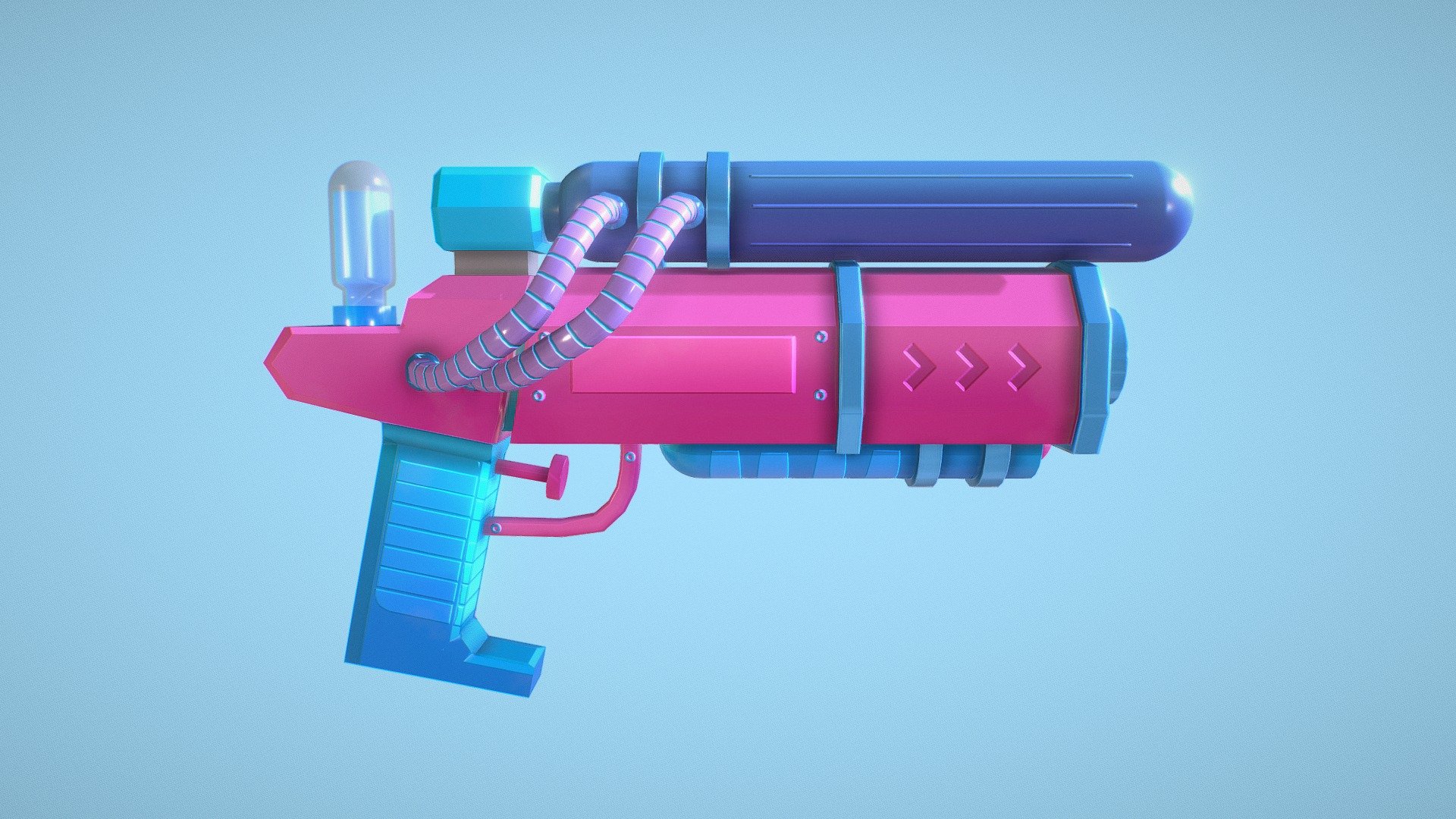 Water gun for a Rapid Game Prototype.
Modeled in Maya and textured in Substance Painter 3d model